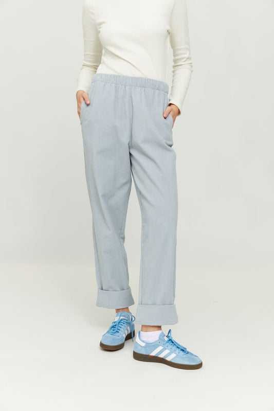 Pants YULARA - ice blue